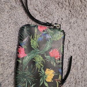 Victoria's Secret Floral Wristlet Clutch Wallet Purse
